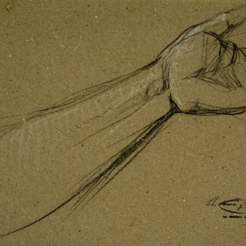 Ramon Martí i Alsina - Apunt de braç i mà - Cap a 1860-1865 image for: Ramon Martí i Alsina - Apunt de braç i mà - Cap a 1860-1865