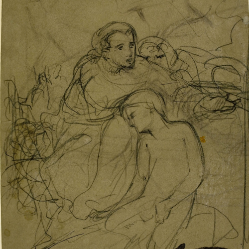 image for: Ramon Martí i Alsina - Apunt de figures - Cap a 1860-1865