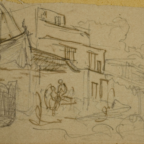 image for: Ramon Martí i Alsina - Croquis per al quadre d&#039;«El Bornet» - Cap a 1866-1870