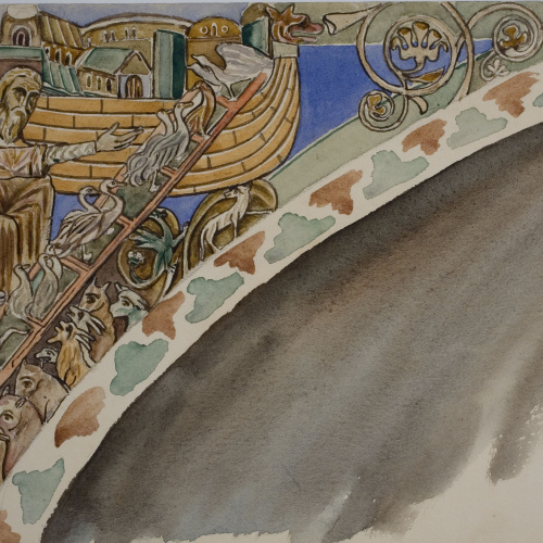 image for: Lluís Domènech i Montaner - Còpia de les pintures de Sixena: Entrada d&#039;animals a l&#039;arca de Noè - 1918