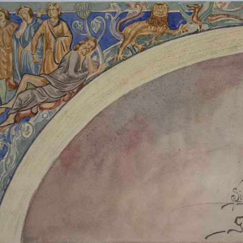 image for: Lluís Domènech i Montaner - Còpia de les pintures de Sixena: Embriaguesa de Noè - 1918