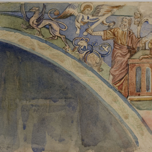image for: Lluís Domènech i Montaner - Còpia de les pintures de Sixena: Sacrifici d&#039;Isaac - 1918