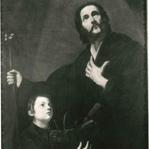 image for: Anònim - Còpia de «Sant Josep amb el Nen Jesús» de Josep de Ribera - Entre 1632-1700