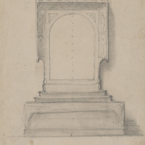 image for: Claudi Lorenzale - Estructura del retaule de la Torre del Veguer - Cap a 1877
