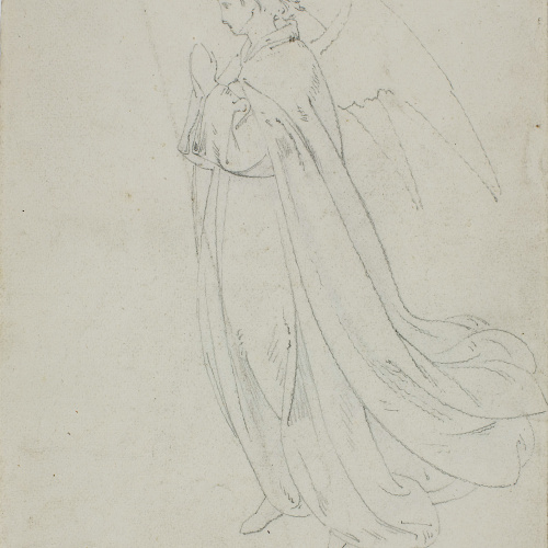 image for: Claudi Lorenzale - Estudi d&#039;àngel per al quadre de «L&#039;Assumpció de la Mare de Déu» (anvers) / Estudi d&#039;àngel per al quadre de «L&#039;Assumpció de la Mare de Déu» (revers) - Cap a 1871 [1]