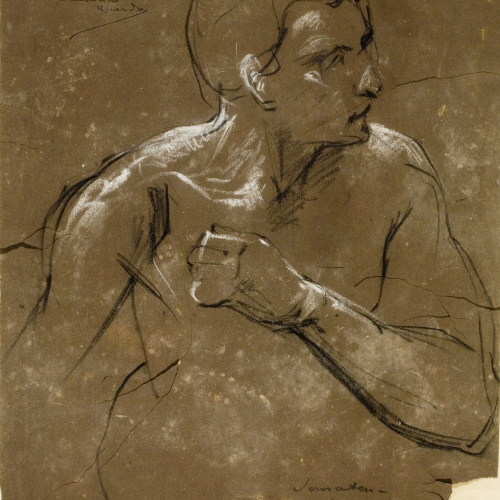 image for: Ramon Martí i Alsina - Estudi acadèmic per al quadre «El Sometent del Bruc» - Cap a 1866