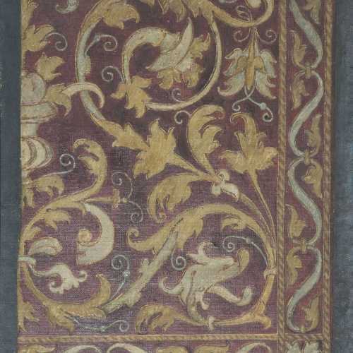 image for: Emília Coranty - Còpia de la meitat d&#039;un cobertor de calze amb brodat superposat - Cap a 1892