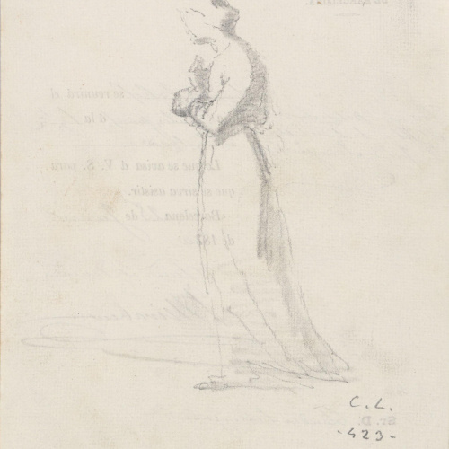 image for: Claudi Lorenzale - Estudi d&#039;una dona - Cap a 1880