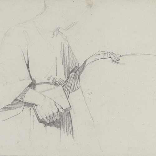 image for: Claudi Lorenzale - Estudi de noia jove amb un llibre a la mà - Cap a 1860-1880