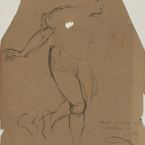 image for: Ramon Martí i Alsina - Estudi de figura per al quadre «El Sometent del Bruc» - Cap a 1866