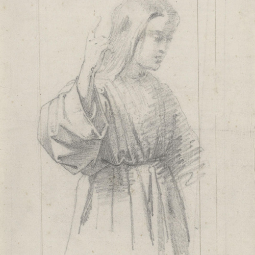 image for: Claudi Lorenzale - Home en actitud de beneir - Cap a 1850-1870