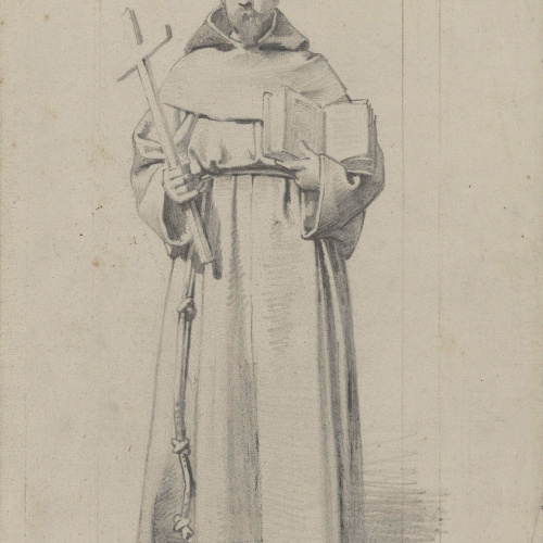 image for: Claudi Lorenzale - Frare franciscà - Cap a 1850-1870