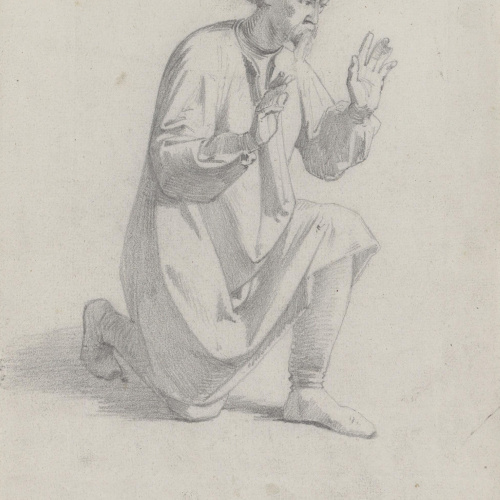 image for: Claudi Lorenzale - Home agenollat (anvers) / Home agenollat (revers) - Cap a 1870