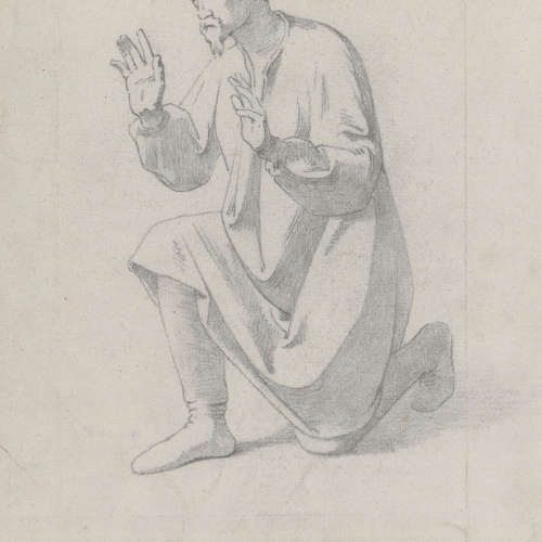 image for: Claudi Lorenzale - Home agenollat (anvers) / Home agenollat (revers) - Cap a 1870 [1]