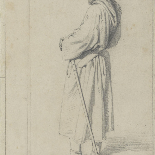 image for: Claudi Lorenzale - Estudi de cavaller medieval per al quadre «Mort del rei Pere III a Vilafranca» - Cap a 1870