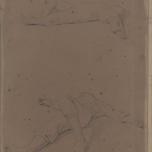 image for: Claudi Lorenzale - Estudis acadèmics de noi per al quadre «Otger Cathaló» - Cap a 1855