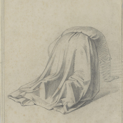 image for: Claudi Lorenzale - Estudi de frare agenollat per al quadre «Mort del rei Pere III a Vilafranca» - Cap a 1870