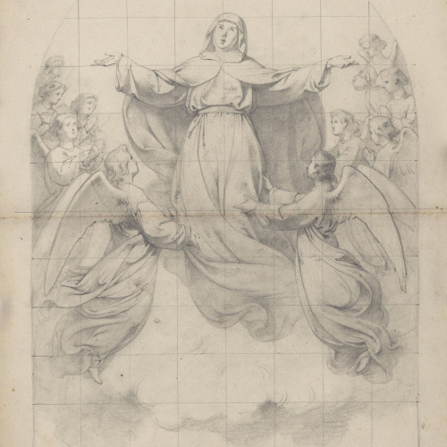 image for: Claudi Lorenzale - Estudi de l&#039;Assumpció de la Mare de Déu per a un quadre del mateix tema - Cap a 1871