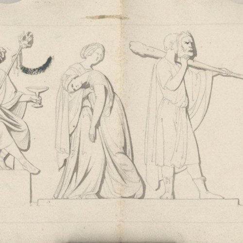 image for: Claudi Lorenzale - Fris de la Música, la Tragèdia i la Comèdia - Cap a 1850-1860
