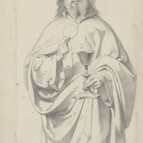 image for: Claudi Lorenzale - Jesús en actitud de donar la Comunió - Cap a 1850-1870