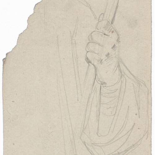 image for: Claudi Lorenzale - Estudi de mà masculina aguantant una barra - Cap a 1850-1870