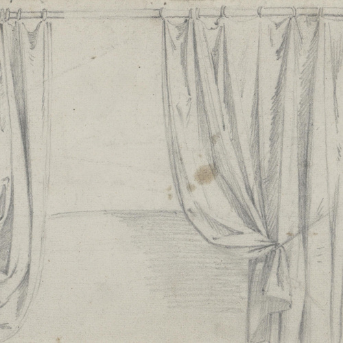 image for: Claudi Lorenzale - Estudi de cortinatges - Cap a 1850-1870