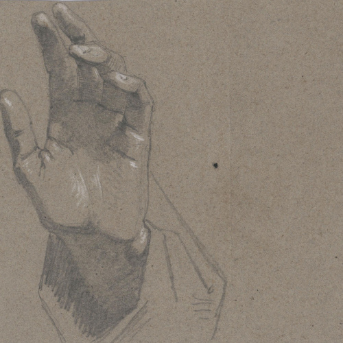 image for: Claudi Lorenzale - Estudi de mà - Cap a 1850-1870