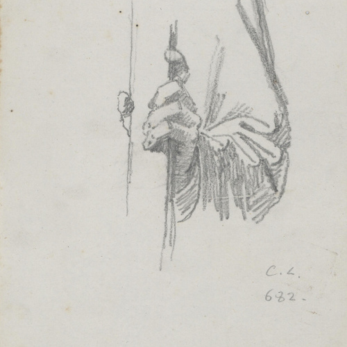 image for: Claudi Lorenzale - Estudi de mà que sostenint una barra - Cap a 1850-1870