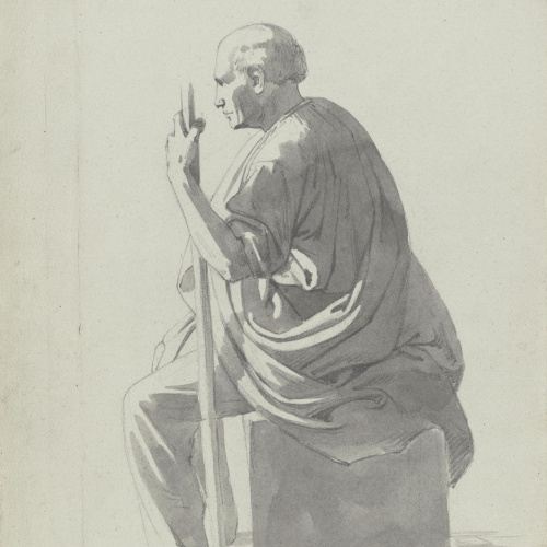 image for: Claudi Lorenzale - Home vell assegut - Cap a 1850-1855