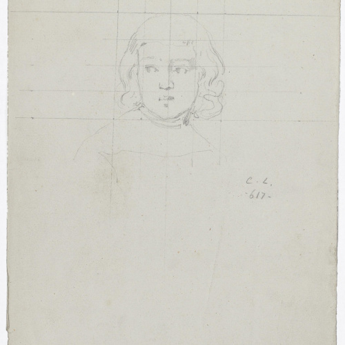 image for: Claudi Lorenzale - Estudi de cap de nen - Cap a 1850-1870