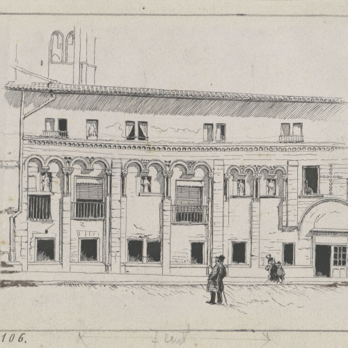 image for: Josep Lluís Pellicer - Edifici contigu a la catedral de Lió - Cap a 1889