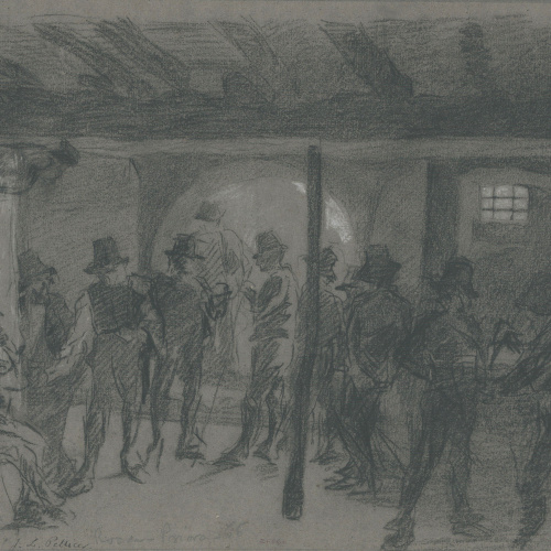 image for: Josep Lluís Pellicer - Interior d&#039;un local de Rocca Priora - 1866