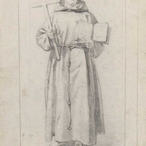 image for: Claudi Lorenzale - Frare franciscà - Cap a 1850-1870