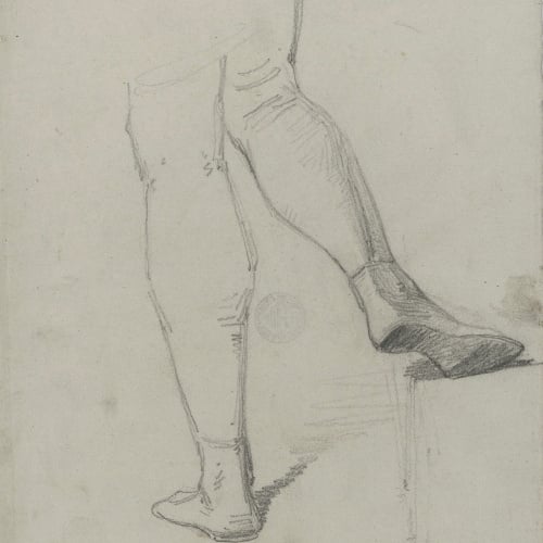 image for: Claudi Lorenzale - Estudi de cames per al quadre «Els ambaixadors de la Diputació a Vilafranca prohibeixen a la reina Joana que acompanyi el Príncep de Viana a Barcelona» - Cap a 1870
