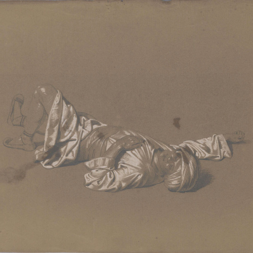 image for: Claudi Lorenzale - Estudi de figura per al quadre «Otger Cathaló» (anvers) / Estudi per al quadre «Otger Cathaló» (revers) - Cap a 1855