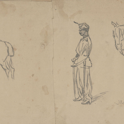 image for: Josep Lluís Pellicer - Estudi de militars - 1871