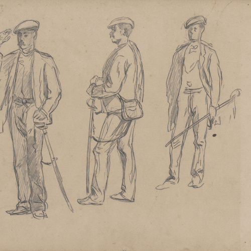 image for: Josep Lluís Pellicer - Estudi de soldats - Cap a 1872-1876