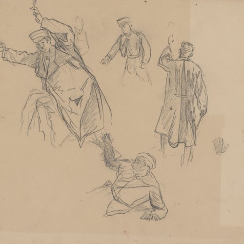 image for: Josep Lluís Pellicer - Estudi de soldats - Cap a 1872-1876