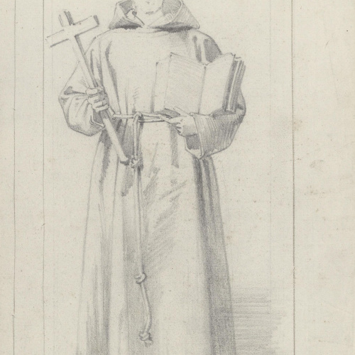 image for: Claudi Lorenzale - Frare franciscà - Cap a 1850-1870