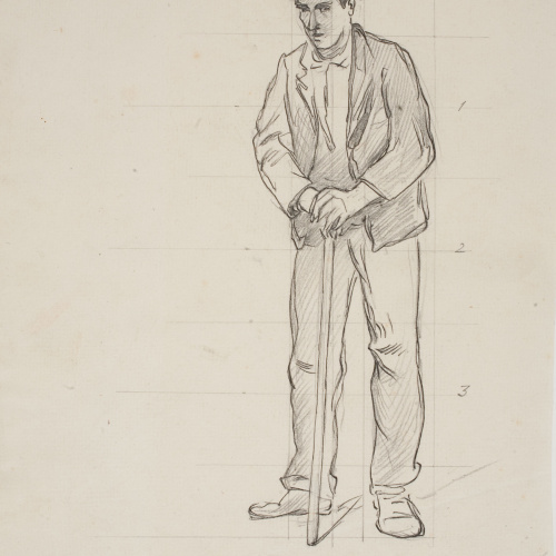 image for: Josep Lluís Pellicer - Estudi de guia carlista - Cap a 1872-1876