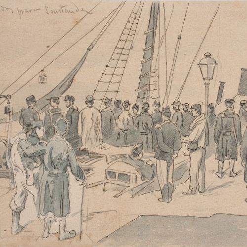image for: Josep Lluís Pellicer - Embarque de heridos para Santander, Castro Urdiales - Cap a 1872-1876