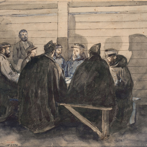 image for: Josep Lluís Pellicer - Monte Esquinza. El general Echevarría i el seu Estat major - 1875