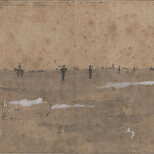 image for: Josep Lluís Pellicer - Frente al enemigo. Campamento ruso en Paradin (alrededores de Plewna) - 1877