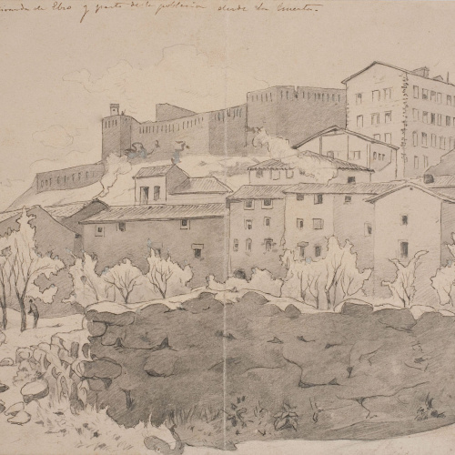 image for: Josep Lluís Pellicer - El antiguo castillo de Miranda de Ebro - 1875