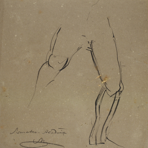 image for: Ramon Martí i Alsina - Estudi de part inferior del cos per al quadre «El Somatent del Bruc» - Cap a 1866