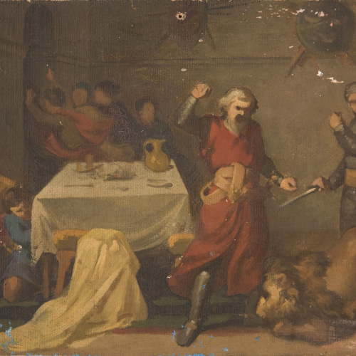 Claudi Lorenzale - Episodi de «El Cantar de mio Cid» - Segona meitat del segle XIX image for: Claudi Lorenzale - Episodi de «El Cantar de mio Cid» - Segona meitat del segle XIX