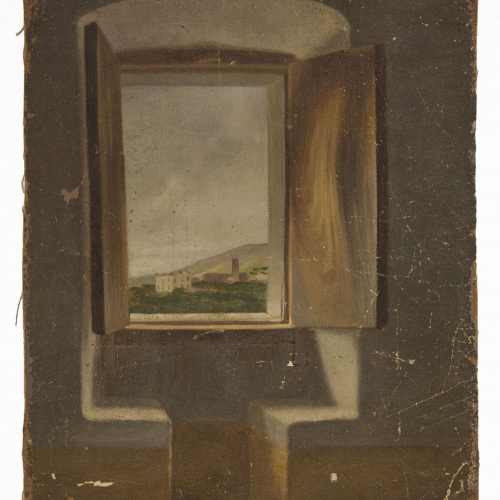 image for: Claudi Lorenzale - La finestra oberta - Segona meitat del segle XIX