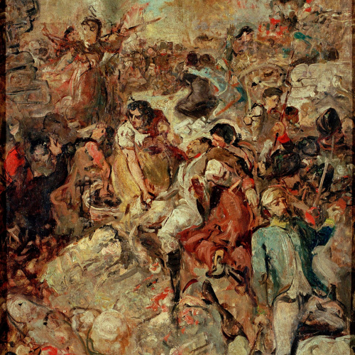 image for: Ramon Martí i Alsina - Esbós per a ««La Companyia de Santa Bàrbara»» - Cap a 1891