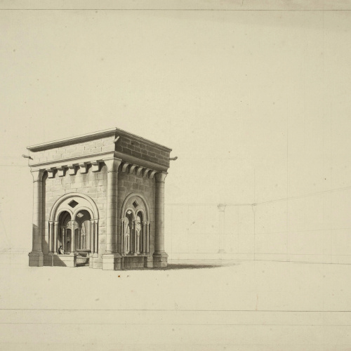 image for: Jacques Moulinier - Font del claustre del monestir de Poblet (templet) - Cap a 1801-1803