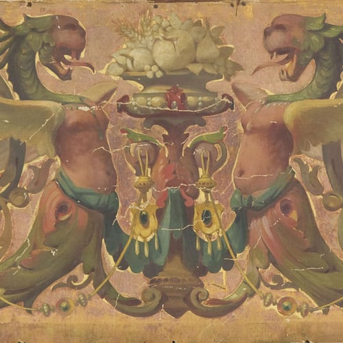 image for: Anònim - Pintura amb motius grotescos - Primer quart del segle XIX